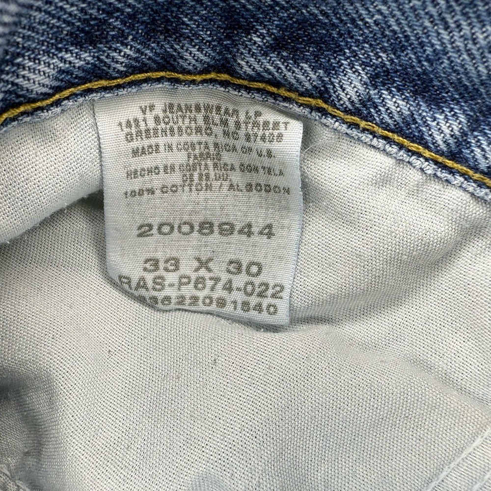 Vintage Lee Jeans Men's 31x30 (Tag 33x30) Denim Straight Leg Distressed - Picture 8 of 14